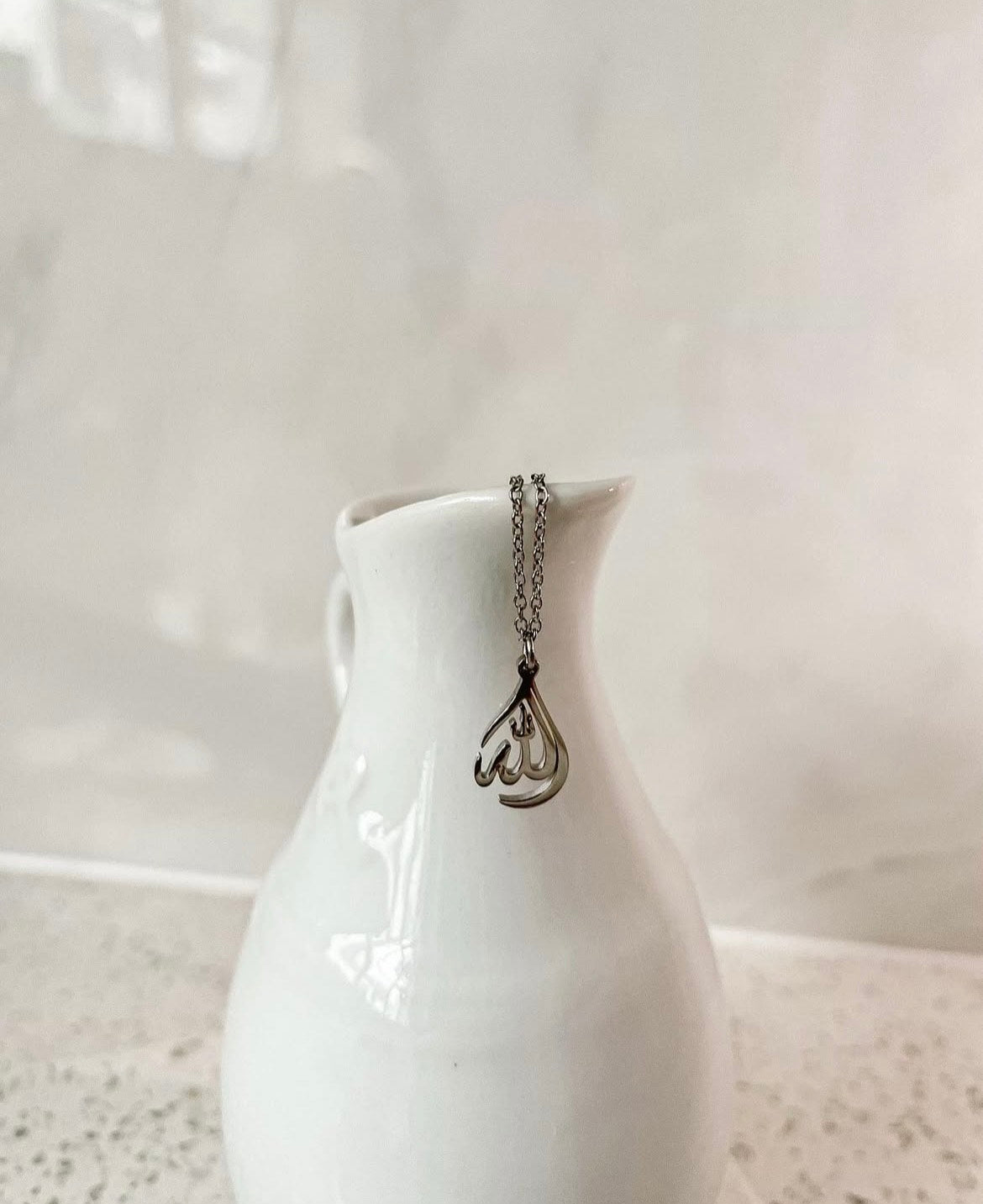 Dainty "Allah" Teardrop Necklace